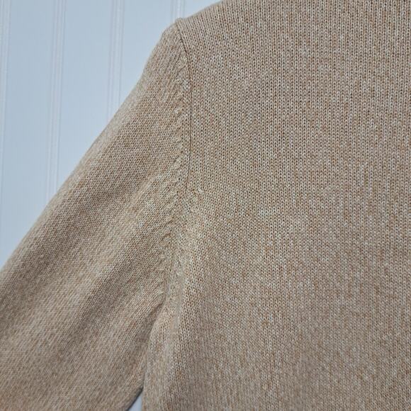 VTG Alfred Dunner Full Zip Sweater Womens PL Beige Knit Cardigan Embroidered 90s - Picture 10 of 15